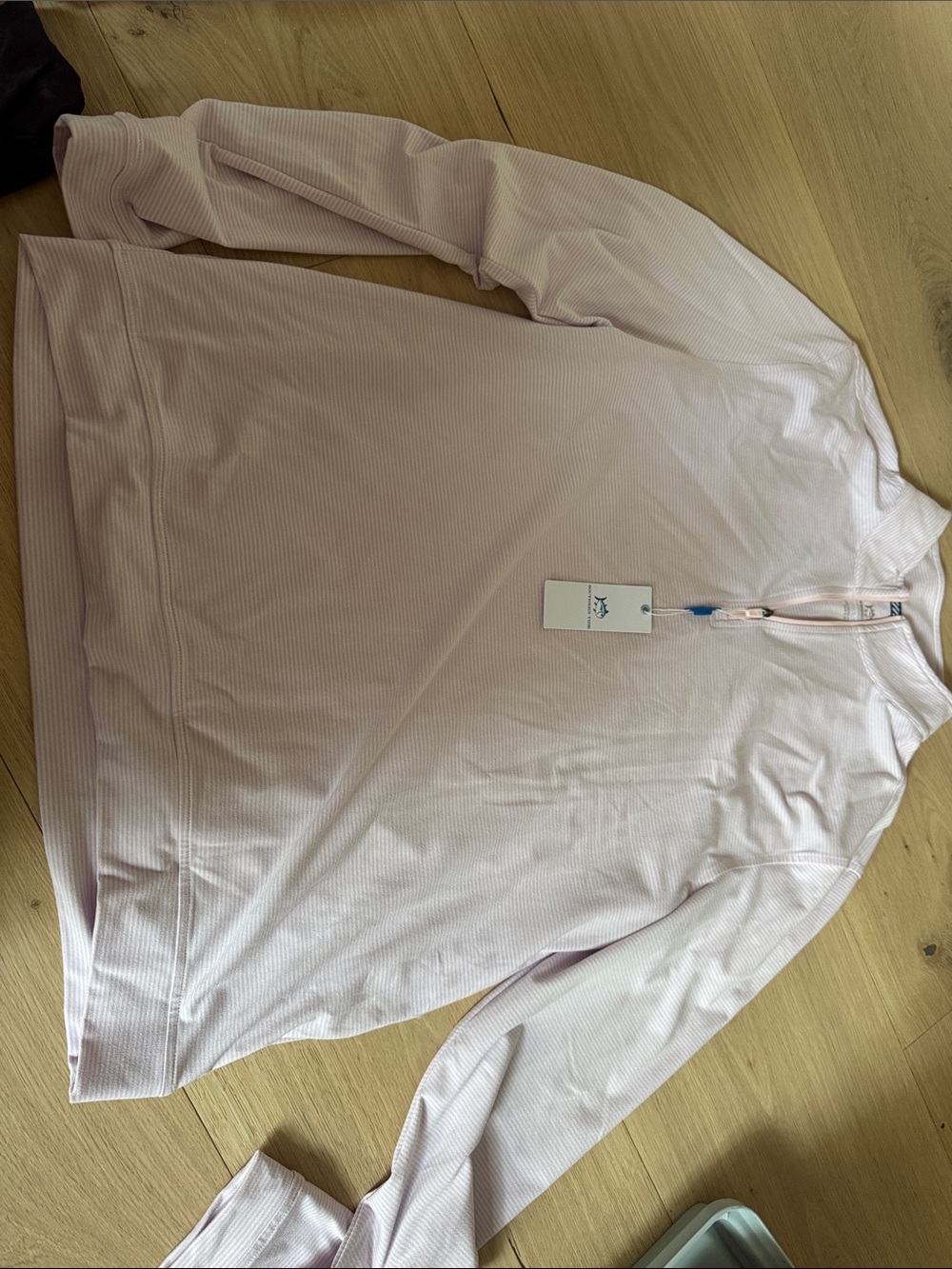 Southern Tide Men's Light Pink Quarter-Zip Long Sleeve